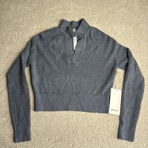 lululemon athletica Gray Crew Neck Sweater